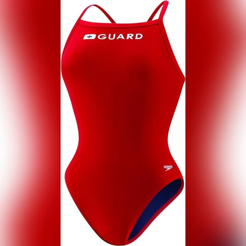 Speedo Lifeguard Red One Piece Swimsuit